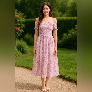 NWT Sam Edelman Floral Off-Shoulder Dress Size 8